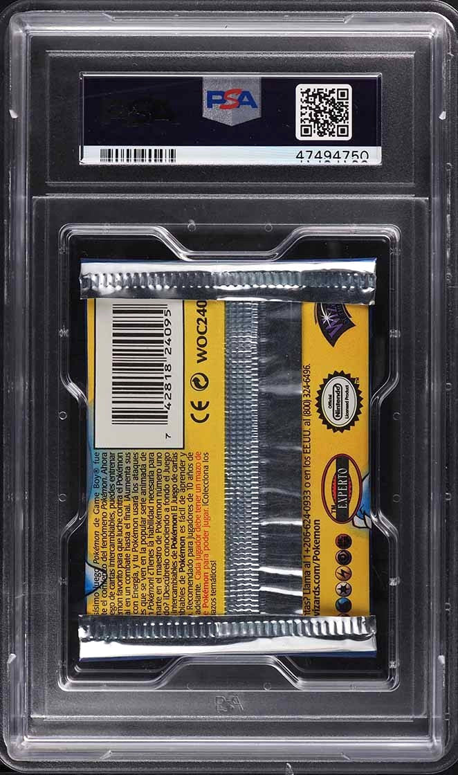 PSA 10 Pokémon Base Set Booster Pack – 1999 Spanish – Factory Sealed – Blastoise Artwork – WOTC – UK Stock