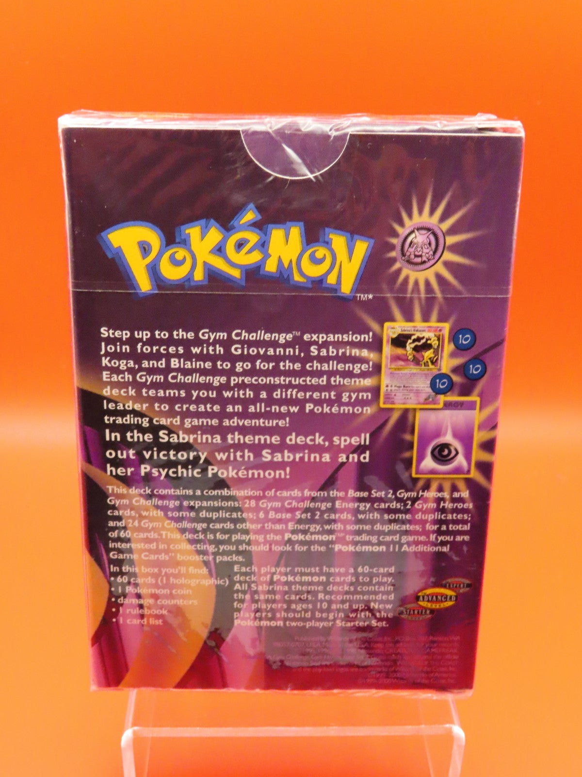 Sabrina Gym Challenge Theme Deck – 2000 Vintage Pokémon TCG – Factory Sealed – WOTC – UK Stock