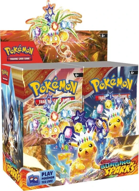 Pokémon TCG: Surging Sparks Booster Box – 36 Packs – Factory Sealed – English – UK Stock