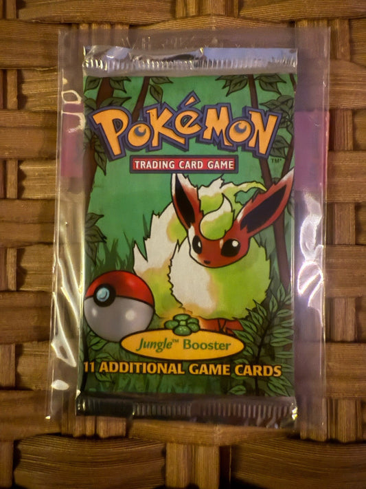 Pokémon TCG Jungle Booster Pack – 1999 – Factory Sealed – WOTC – Vintage – Wigglytuff Art – UK Stock